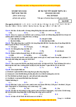 Đề thi thử Hóa học trường Hàn Thuyên lần 1 năm 2023
