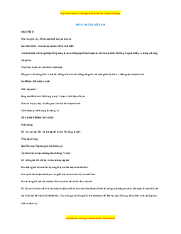 Giáo án Đạo đức 1 Cánh diều Trả lời của rơi