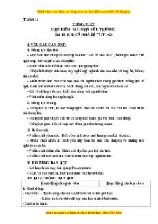 Giáo án Khi cả nhà bé tí (T1+2) Tiếng việt 3 Kết nối tri thức