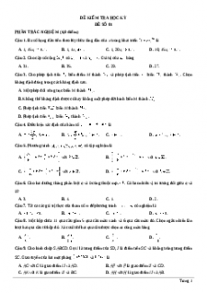 Chuyên đề kiểm tra học kì 2 môn Toán 11 năm 2023 có đáp án - Đề cuối học kì