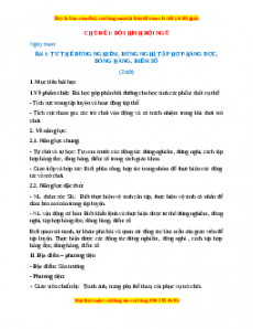 Giáo án GDTC 1 Cánh diều Tư thế đứng nghiêm, đứng nghỉ, tập hợp hàng dọc, dóng hàng, điểm số