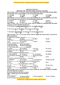 Đề luyện thi vào 10 môn Tiếng anh năm 2023 có đáp án (Đề 12)