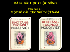 Giáo án powerpoint Một số câu tục ngữ Việt Nam | Kết nối tri thức Ngữ văn 7