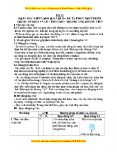Giáo án Nhảy dây cụm hai chân Gdtc 3 Chân trời sáng tạo
