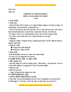 Giáo án Bài 9 KHTN 6 Kết nối tri thức (2024): Sự đa dạng của chất