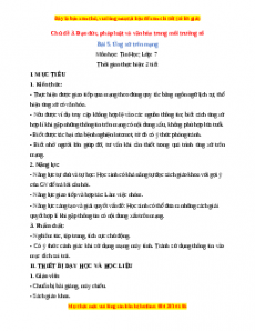 Giáo án Tin học 7 Kết nối tri thức Chủ đề 3 Bài 5 Ứng xử trên mạng