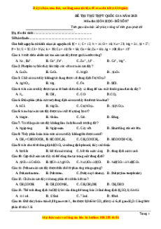 Đề thi THPT Quốc Gia Hóa năm 2023 Bookgol - Đề 7
