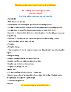 Giáo án Những bí ẩn của thế giới tự nhiên (2024) Chân trời sáng tạo