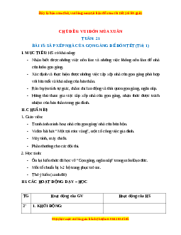 Giáo án HĐTN lớp 1 Tuần 21
