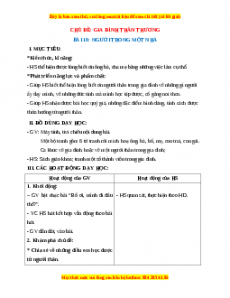 Giáo án Người trong một nhà Hoạt động trải nghiệm 2 Kết nối tri thức