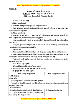 Giáo án HĐTN lớp 3 Tuần 30 Cánh diều: Vòng tay bạn bè
