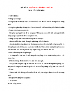 Giáo án Tiếng việt 1 Chân trời sáng tạo Những người bạn im lặng