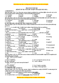 Đề luyện thi vào 10 môn Tiếng anh năm 2023 có đáp án (Đề 58)