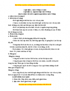 Giáo án Tin học 3 Cánh diều Bài 5: Bảo vệ sức khỏe khi dùng máy tính