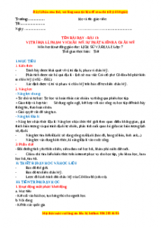 Giáo án Bài 13 Địa lí 7 Kết nối tri thức (2024): Ví trị địa lý, phạm vi Châu Mỹ. Sự phát kiến ra Châu Mỹ