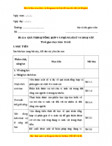Giáo án Sinh học 10 Bài 24 (Chân trời sáng tạo): Quá trình tổng hợp và phân giải ở vi sinh vật