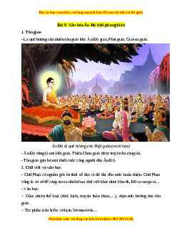 Lý thuyết Lịch sử 7 Cánh diều Bài 9: Văn hóa Ấn Độ thời phong kiến