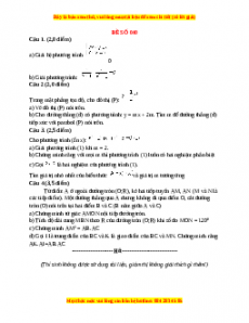 Đề thi Toán 9 học kì 2 năm 2022 - 2023 - Đề 40