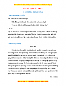 Đề thi cuối kì 2 Tiếng Việt lớp 2 Kết nối tri thức (Đề 1)