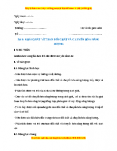 Giáo án Sinh học 11 Cánh diều (năm 2025) | Giáo án Sinh học 11 mới, chuẩn nhất