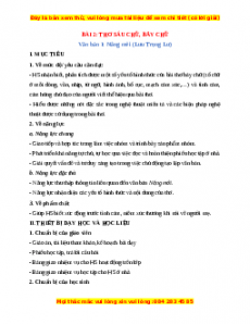 Giáo án Thơ sáu chữ, bảy chữ (2024) Cánh diều