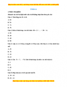 Bài tập cuối tuần Toán lớp 2 Tuần 12 Chân trời sáng tạo (có lời giải)