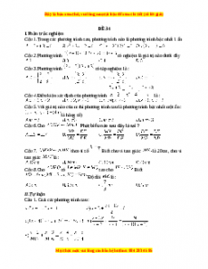 Đề thi giữa kì 2 Toán 8 năm 2023 - Đề 34