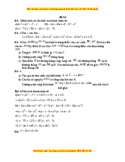 Đề thi giữa kì 1 Toán 8 năm 2023 - Đề 94