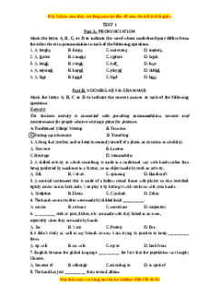 Bộ đề bồi dưỡng HSG Tiếng Anh toàn diện 9 - Hoàng Ngân có lời giải