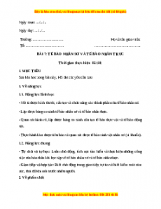 Giáo án Bài 7: Tế bào nhân sơ và tế bào nhân thực Sinh học 10 Cánh diều