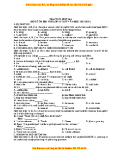 Đề luyện thi vào 10 môn Tiếng anh năm 2023 có đáp án (Đề 65)