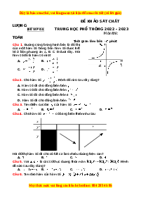 Đề thi thử THPT Quốc Gia môn Toán có đáp án (đề 3 ) - thầy Huỳnh Đức Kháng