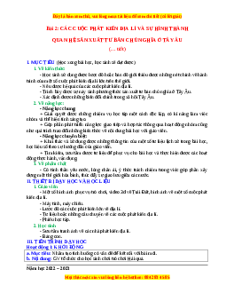 Giáo án Bài 2 Lịch sử 7 Kết nối tri thức (2024): Các cuộc phát kiến địa lý và sự hình thành quan hệ sản xuất tư bản chủ nghĩa ở Tây Âu