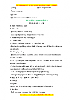 Giáo án Công nghệ 7 Cánh diều Bài 4: Giới thiệu chung về rừng