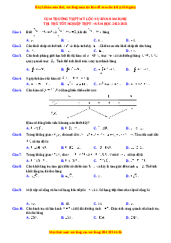 Đề thi thử Toán trường Mỹ Lộc - Vụ Bản - Nam Định năm 2023