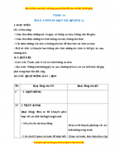 Giáo án HĐTN lớp 1 Tuần 14