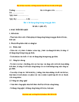 Giáo án Công nghệ 6 Bài 4 (Cánh diều): Sử dụng năng lượng trong gia đình