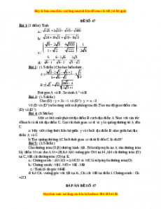 Đề thi Toán 9 học kì 1 năm 2022 - 2023 - Đề 47