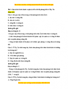 Trắc nghiệm Bài 1: Quá trình hình thành và phát triển của chế độ phong kiến Tây Âu