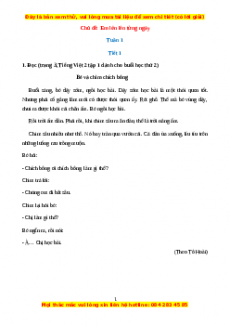 Giải Tiếng việt lớp 2 (Dành cho buổi học thứ hai)