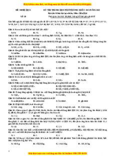 Bộ 30 đề thi thử THPTQG môn Hóa học năm 2023 - GV Nguyễn Minh Tuấn có đáp án (Đề 29 )