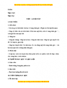 Giáo án Luyện tập trang 87 Toán 9 Học kì 2