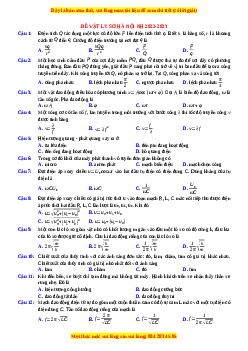 Đề thi thử Vật lí Sở Hà Nội năm 2023