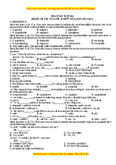 Đề luyện thi vào 10 môn Tiếng anh năm 2023 có đáp án (Đề 55)