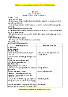 Giáo án Tuần 1 Tiếng việt 2 Kết nối tri thức