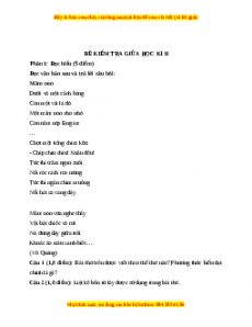 Đề thi giữa kì 2 Ngữ văn 6 Cánh diều (Đề 10)