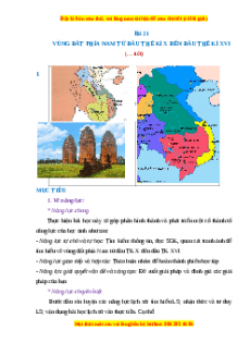 Giáo án Bài 21 Lịch sử 7 Chân trời sáng tạo (2024): Vùng đất phía nam từ đầu thế kỉ X đến đầu thế kỉ thứ XVI