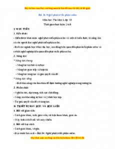 Giáo án Tin học 10 Bài 34 (Kết nối tri thức): Nghề phát triển phần mềm