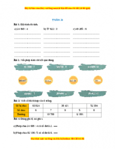 Bài tập cuối tuần Toán lớp 3 Tuần 31 Chân trời sáng tạo (có lời giải)