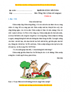 Bài tập cuối tuần Tiếng việt lớp 2 Tuần 12 Chân trời sáng tạo (có lời giải)